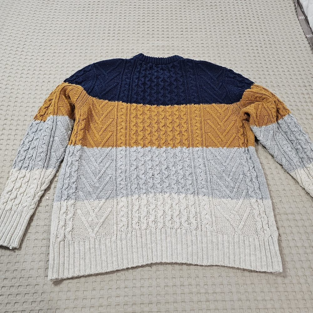 AE Super Soft Color-Block Crew Neck Sweater Men's Size XL - Picture 9 of 12